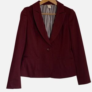 WHBM Women's Blazer Jacket Lined 2 Red Wine Stretch All-Season Business Casual